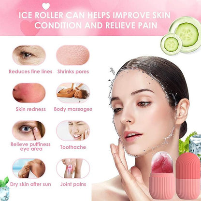 Ice Face Roller – Cooling Facial & Eye Massage Tool for Instant Skin Refresh
