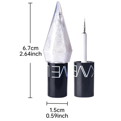 Glitter Eyeliner Set, 5 Colors Metallic Shimmer White Silver Brown Diamond Shine Eye Liner, Waterproof Long Lasting Glow Sparkle Eye Glitter Makeup