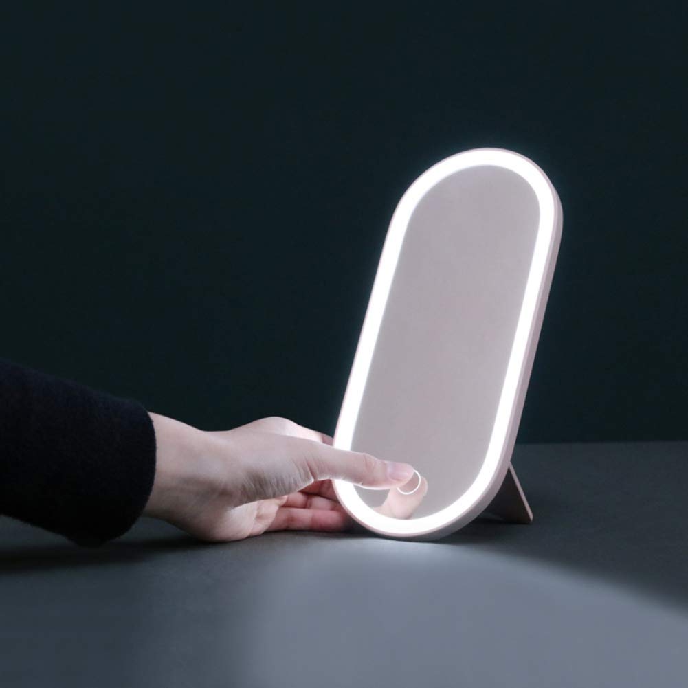 Glow On-The-Go: Stylish Travel Makeup Case with LED Light & Mirror
