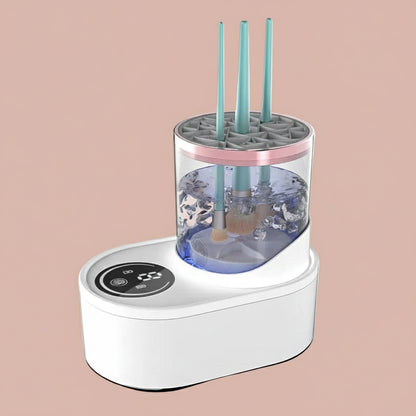 Smart 3-in-1 Makeup Brush Cleaner – Automatic Washing & Quick-Drying Tool