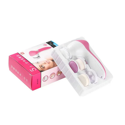 5-in-1 Electric Facial Cleansing Brush – Deep Cleaning & Gentle Skin Massage ✨ Purify, smooth, and glow
