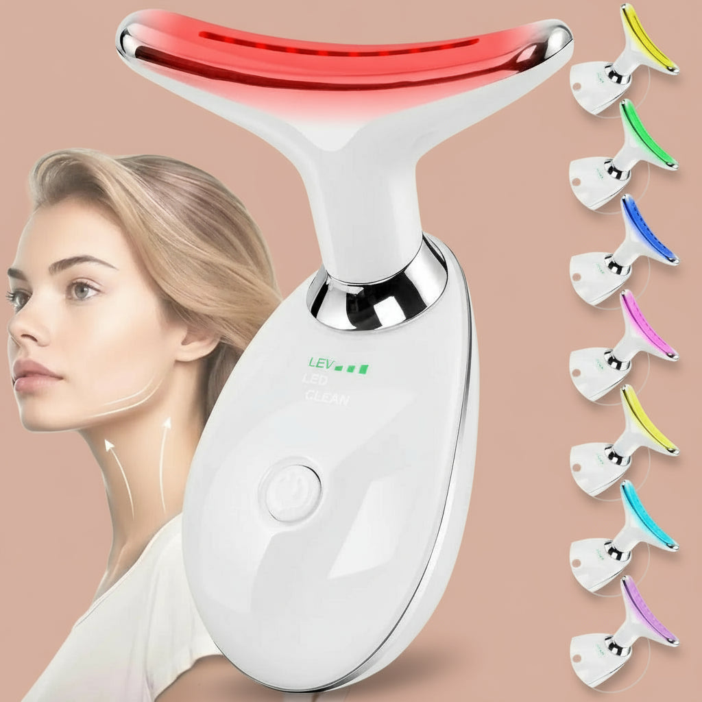 Facial Massager Red Light Beauty Device for Face and Neck Face Sculpting Wand with 7 Color LED