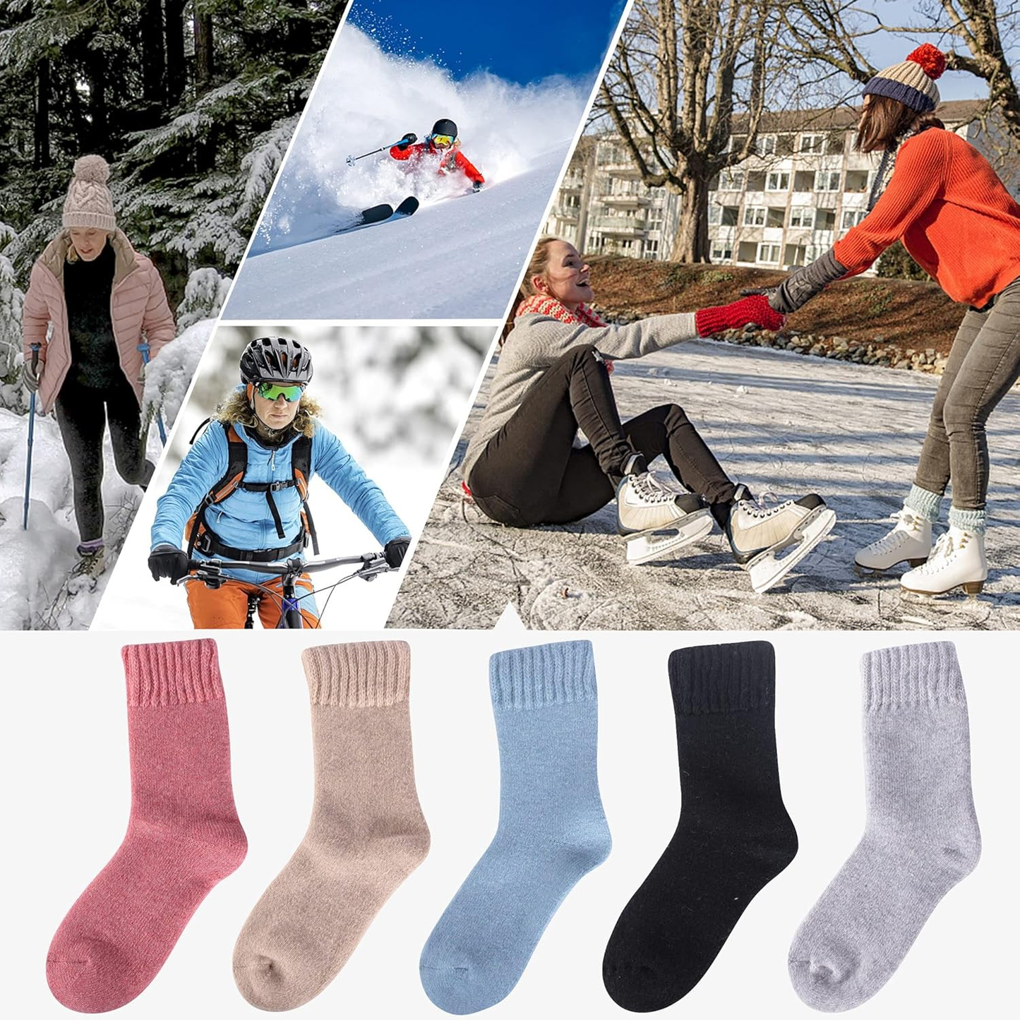 Women thermal Winter Socks – Cozy Christmas Stocking Stuffers -  for Everyday Warmth & Comfort