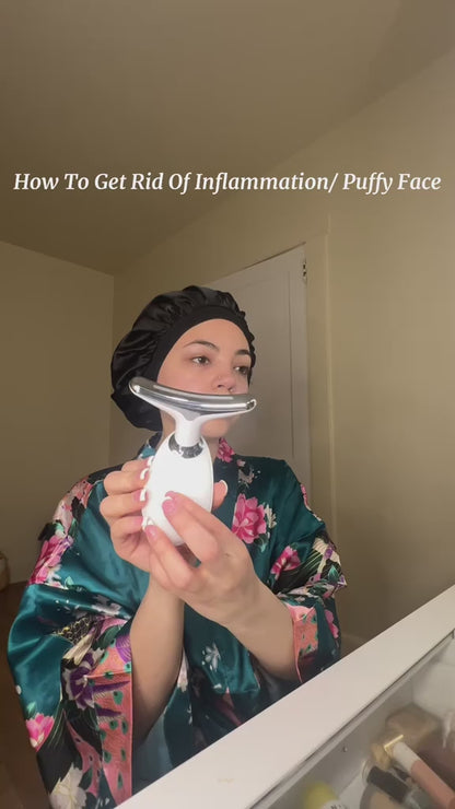 Facial Massager Device for Face and Neck Face Sculpting Wand with 7 Color LED