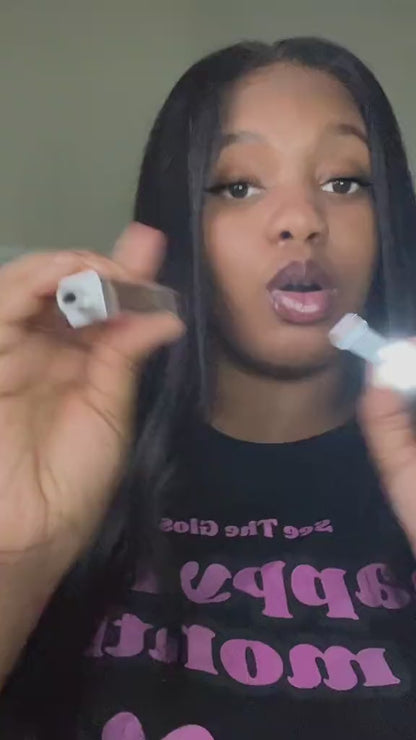 Viral Strawberry Lip Gloss with Light & Mirror – High-shine, sweet scent, and a built-in mirror with LED . Your lips, but glossier.